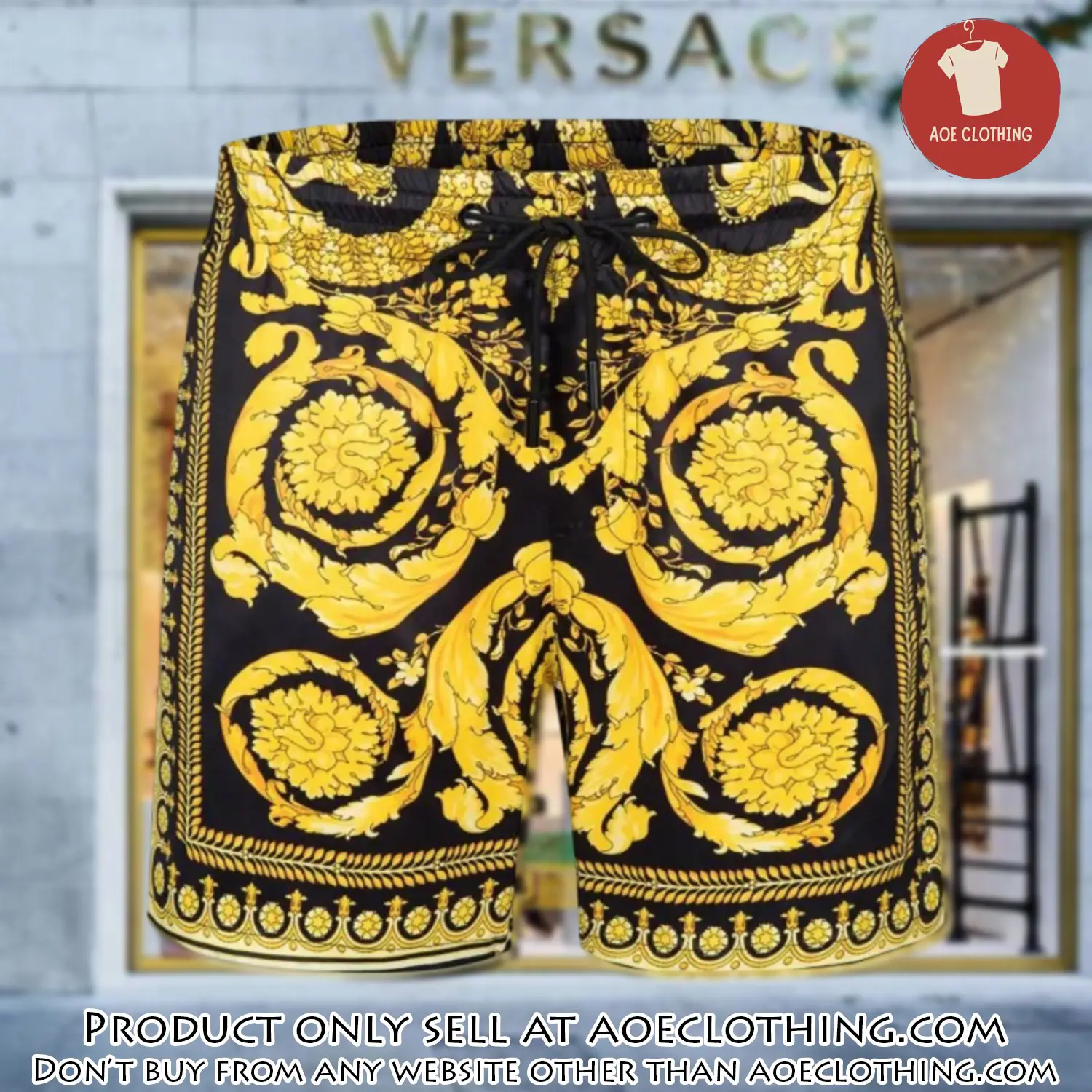 Versace 3d new luxury all over print shorts pants for men aoe1622507